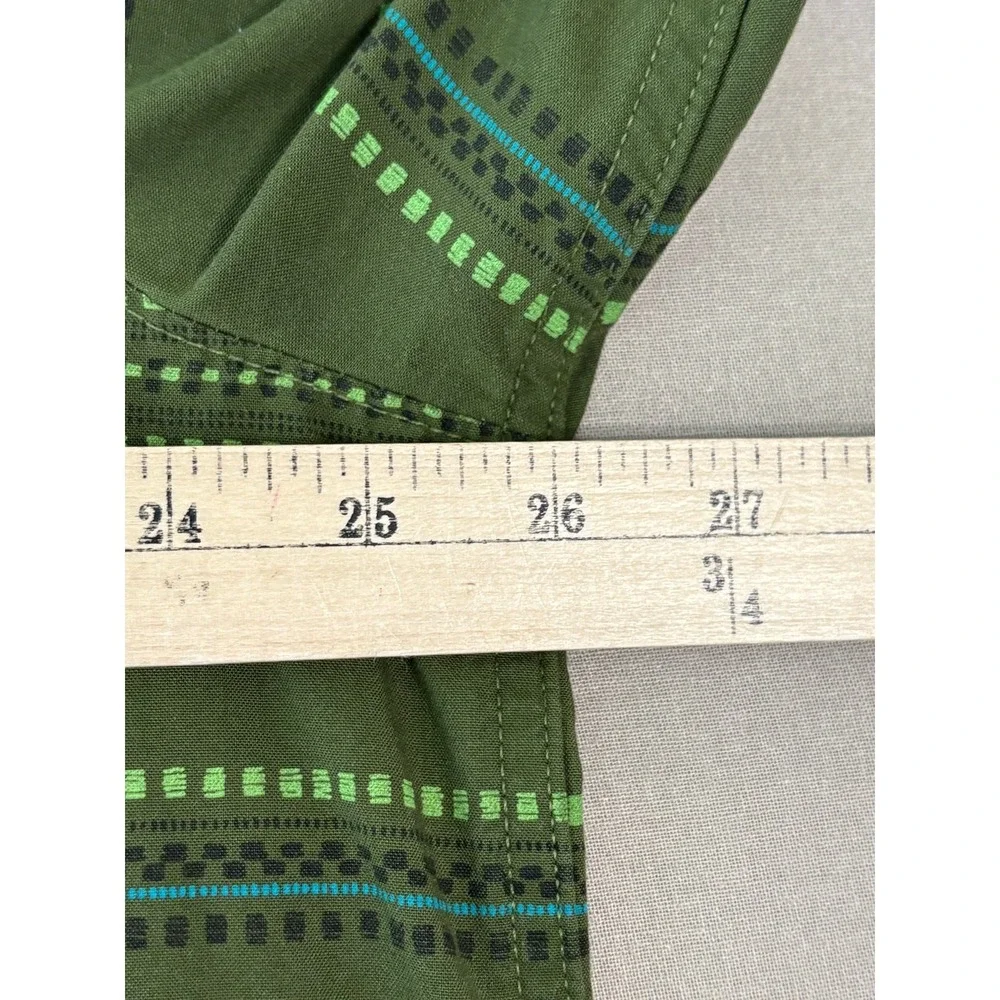 The North Face Shirt Mens Size XL Green Striped Button Up Long Sleeve Casual
